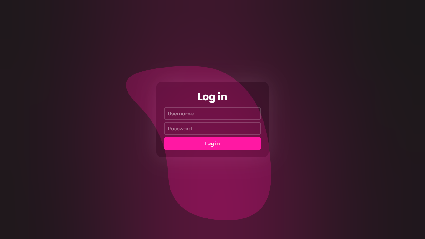 Fancy Login Page Screenshot