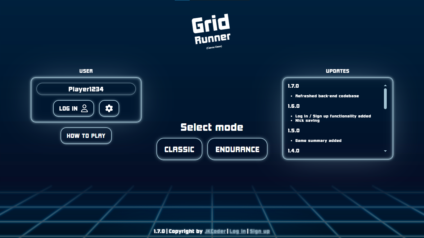 Grid Runner Screenshot