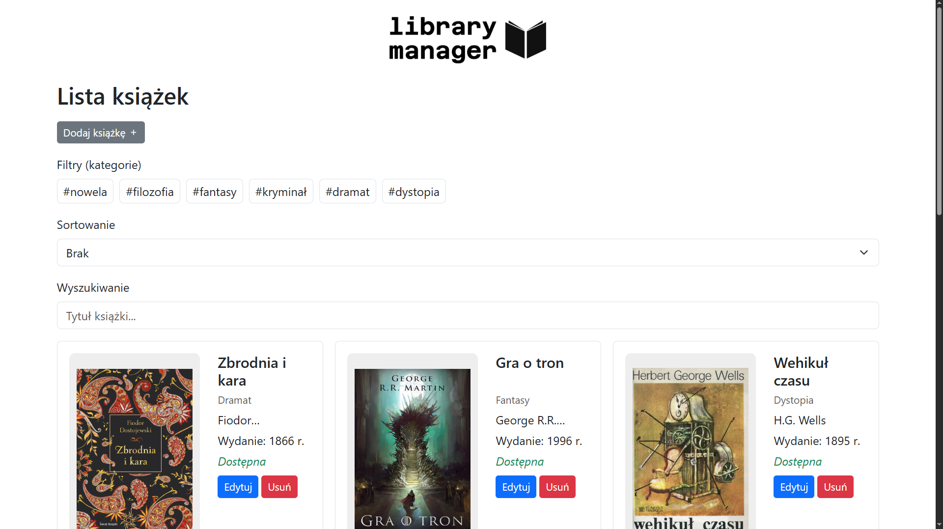 Library Manager Screenshot